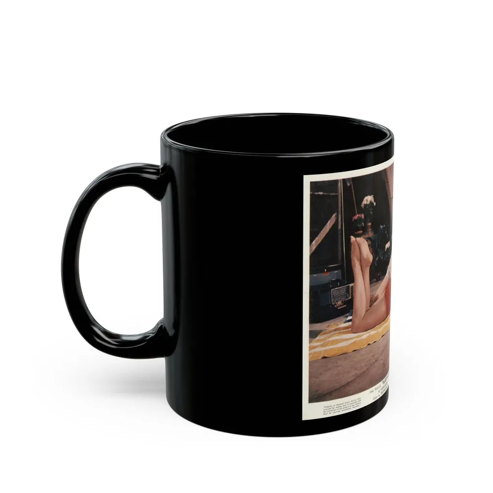 Dorothy Malone #167 (Vintage Female Icon) Black Coffee Mug-Go Mug Yourself