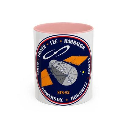 STS 82 (NASA) Accent Coffee Mug-11oz-Pink-Go Mug Yourself