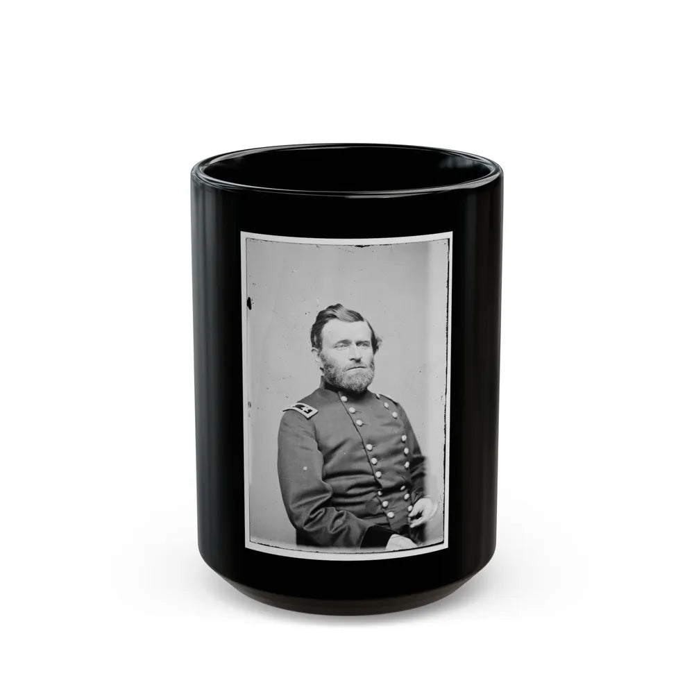 Portrait Of Maj. Gen. Ulysses S. Grant, Officer Of The Federal Army (U.S. Civil War) Black Coffee Mug-15oz-Go Mug Yourself