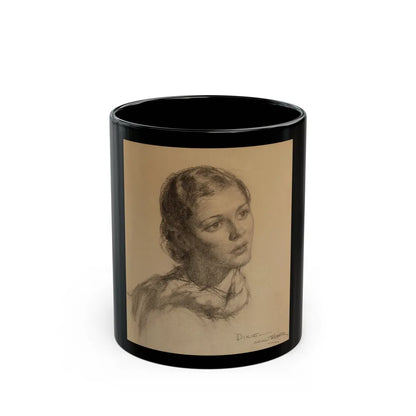 Dixie, Portrait of a Woman - Black Coffee Mug-11oz-Go Mug Yourself