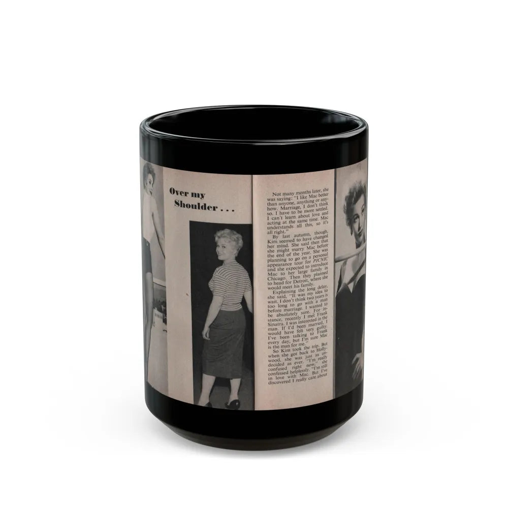 Kim Novak #160 - Scanned Mag. 66 Photos (Vintage Female Icon) Black Coffee Mug-15oz-Go Mug Yourself