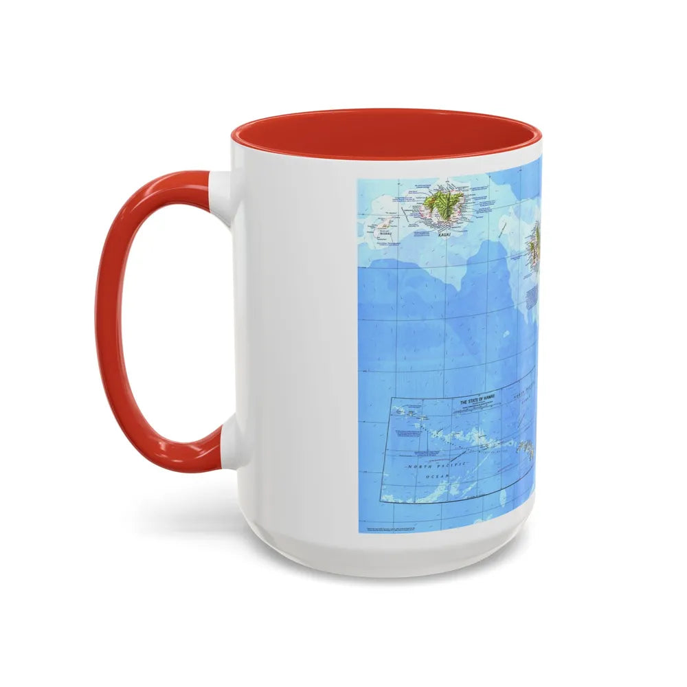 USA - Hawaii (1976) (Map) Accent Coffee Mug-Go Mug Yourself