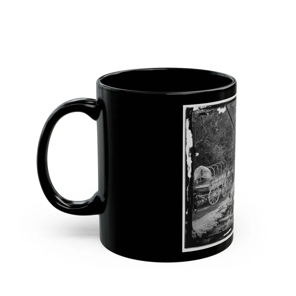 Chickahominy River, Va. Grapevine Bridge Built May 27-28, 1862, By The 5th New Hampshire Infantry Under Col. Edward E. Cross (U.S. Civil War) Black Coffee Mug-Go Mug Yourself