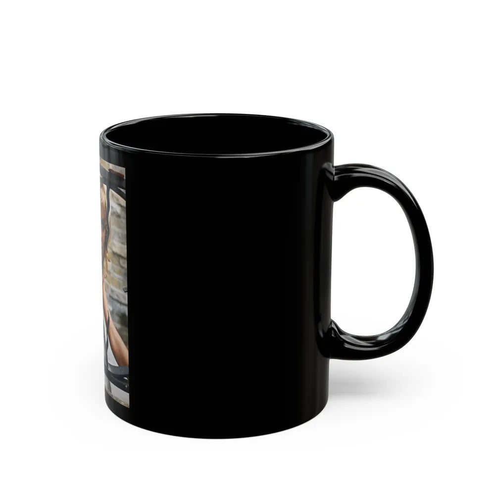 Julie Ege #239 (Vintage Female Icon) Black Coffee Mug-Go Mug Yourself