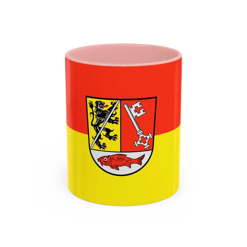 Flag of Forchheim Germany - Accent Coffee Mug-11oz-Pink-Go Mug Yourself