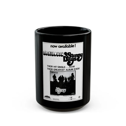 Lighthouse 1972 (Music Poster) Black Coffee Mug-15oz-Go Mug Yourself