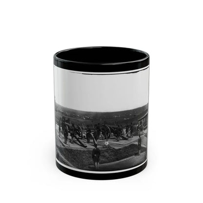 District Of Columbia. Gun Crews Of Company H, 3d Massachusetts Heavy Artillery, At Fort Lincoln (U.S. Civil War) Black Coffee Mug-11oz-Go Mug Yourself