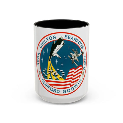 STS 76 (NASA) Accent Coffee Mug-15oz-Black-Go Mug Yourself