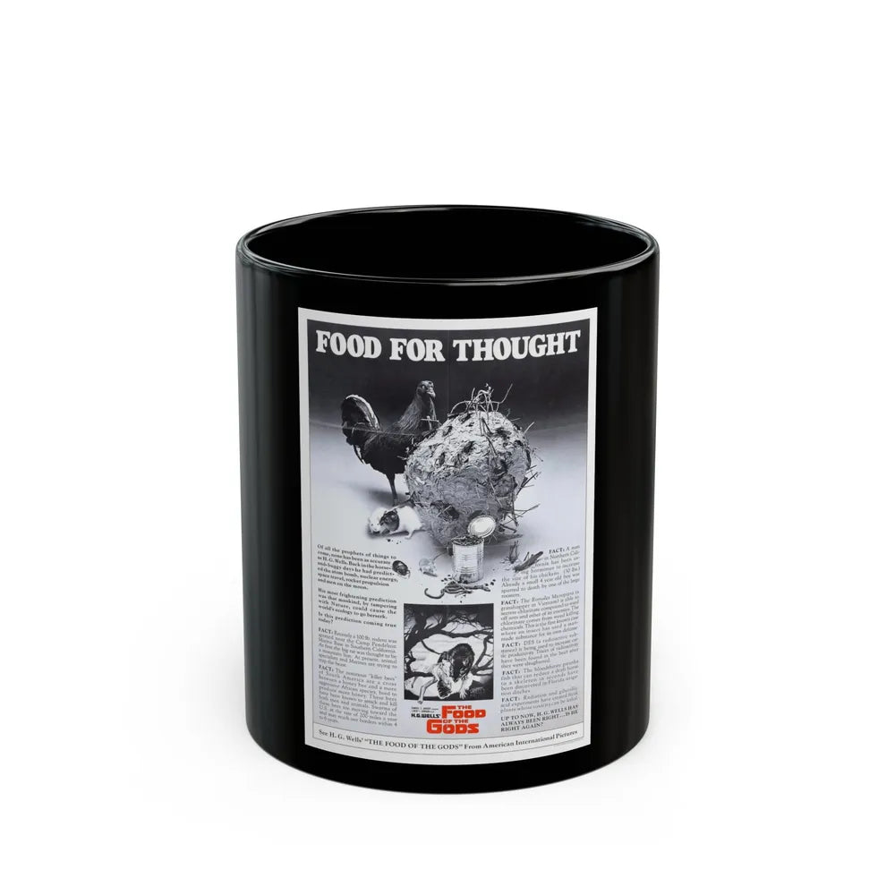 FOOD OF THE GODS (TEASER) 1976 Movie Poster - Black Coffee Mug-11oz-Go Mug Yourself