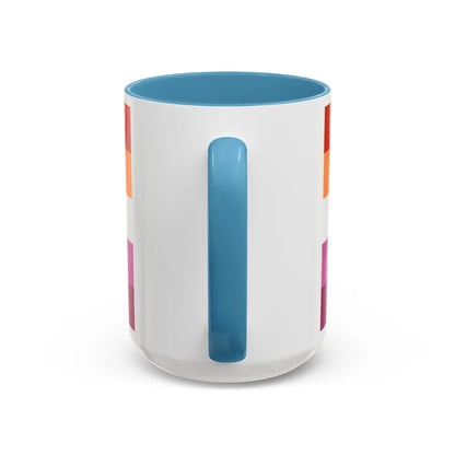 Lesbian 3 Pride Flag - Accent Coffee Mug-Go Mug Yourself