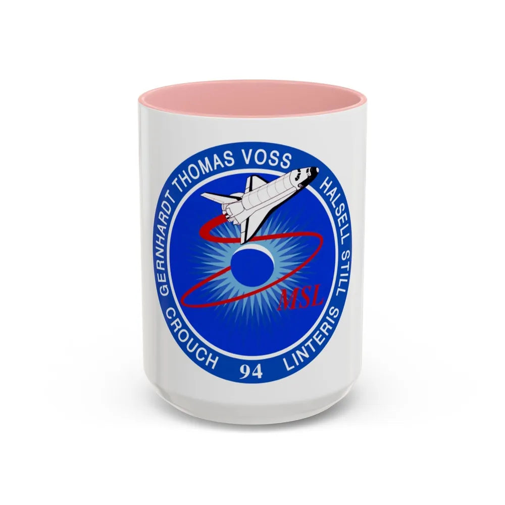 STS 94 (NASA) Accent Coffee Mug-15oz-Pink-Go Mug Yourself