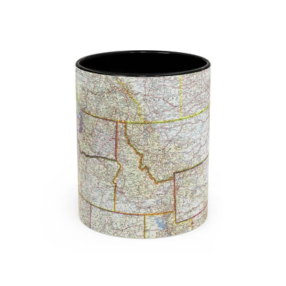 USA - Northwestern (1960) (Map) Accent Coffee Mug-11oz-Black-Go Mug Yourself