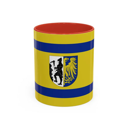 Flag of Bytom Poland - Accent Coffee Mug-11oz-Red-Go Mug Yourself