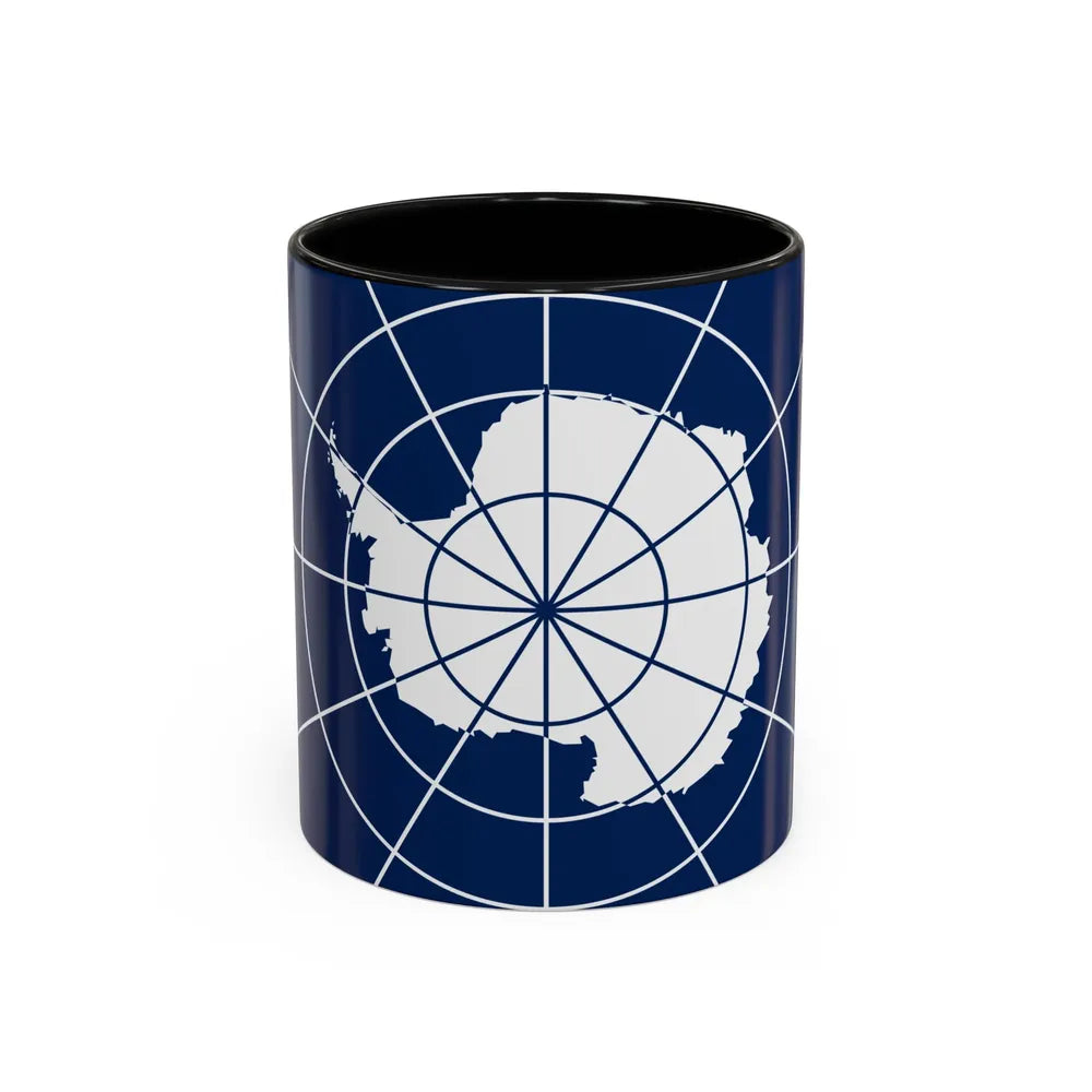 Flag of Antarctic Treaty - Accent Coffee Mug-11oz-Black-Go Mug Yourself