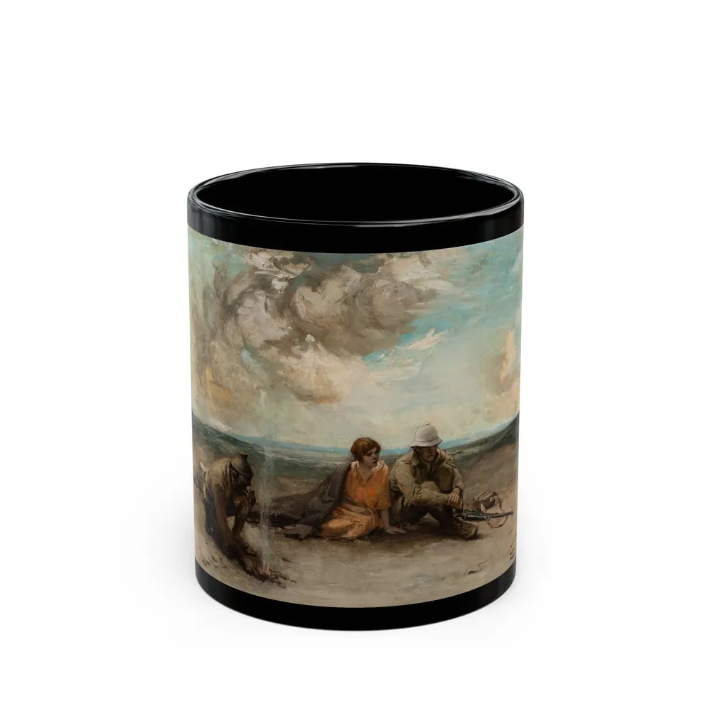 Back from Beyond, The Saturday Evening Post interior illustration, 1926 - Black Coffee Mug-11oz-Go Mug Yourself