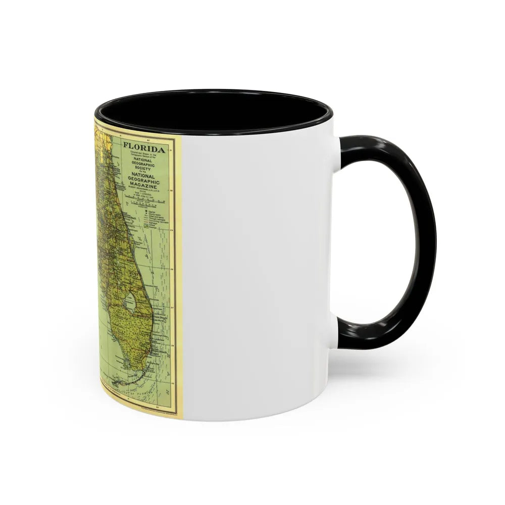 USA - Florida (1930) (Map) Accent Coffee Mug-Go Mug Yourself