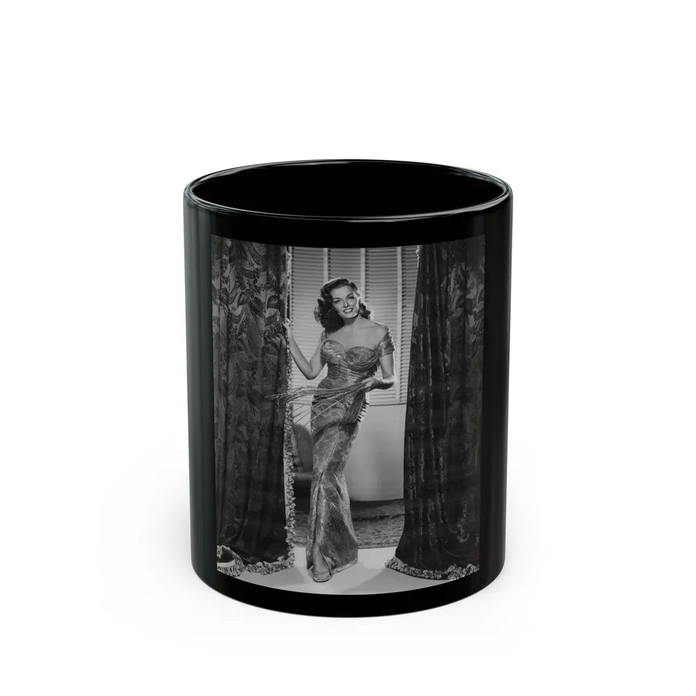 Jane Russell #146 (Vintage Female Icon) Black Coffee Mug-11oz-Go Mug Yourself