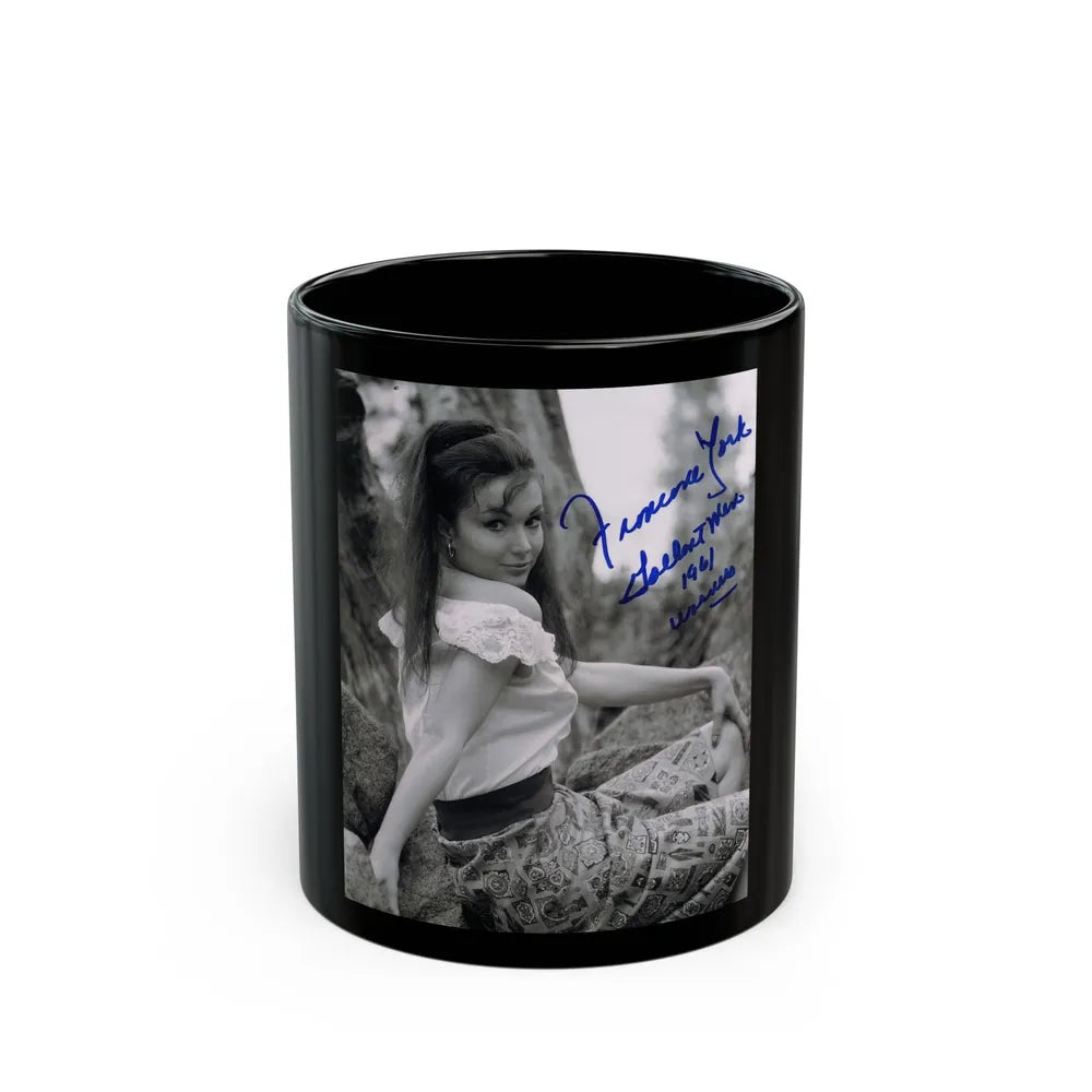 Francine York #61 (Vintage Female Icon) Black Coffee Mug-11oz-Go Mug Yourself