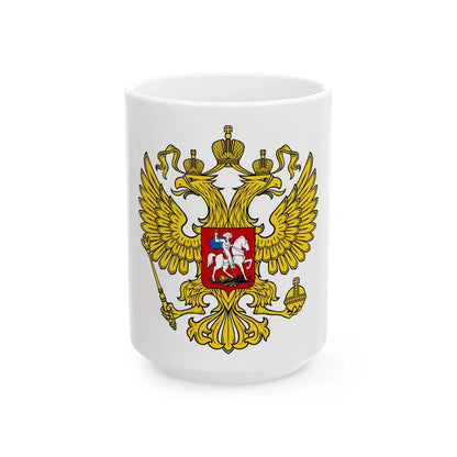 Coat of Arms of the Russian Federation 2 - White Coffee Mug-15oz-Go Mug Yourself