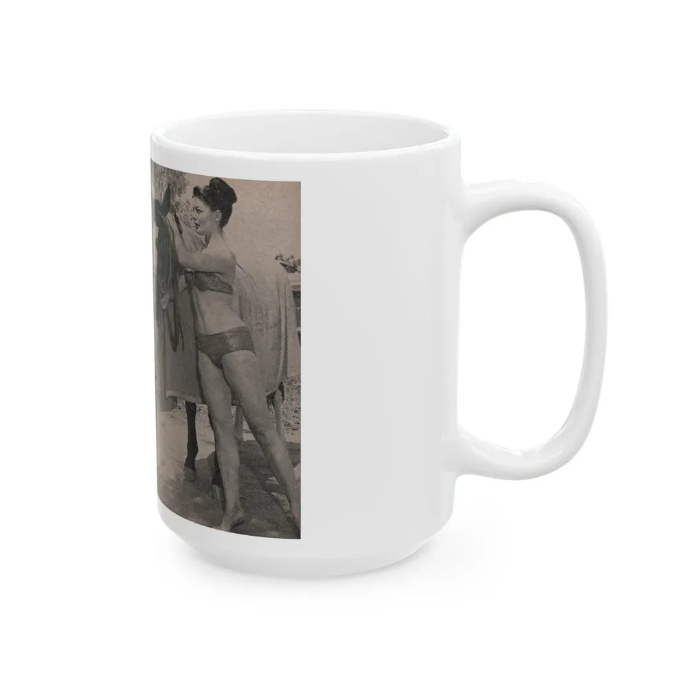 Sheree North #168 - Pages 42 & 43 from 66 PHOTOGRAPHS OF Sheree NORTH U.K. Pocket Mag. (Vintage Female Icon) White Coffee Mug-Go Mug Yourself