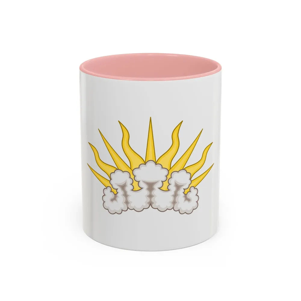 Sunburst Badge - Accent Coffee Mug-11oz-Pink-Go Mug Yourself