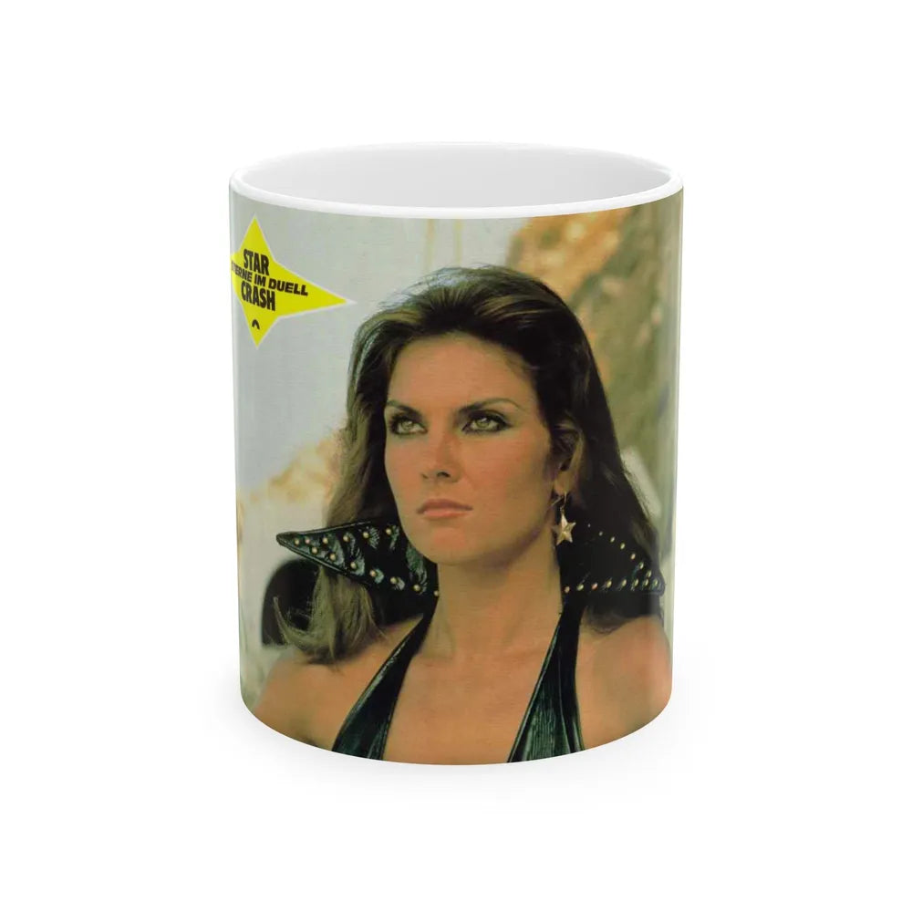 Caroline Munro #340 (Vintage Female Icon) White Coffee Mug-11oz-Go Mug Yourself