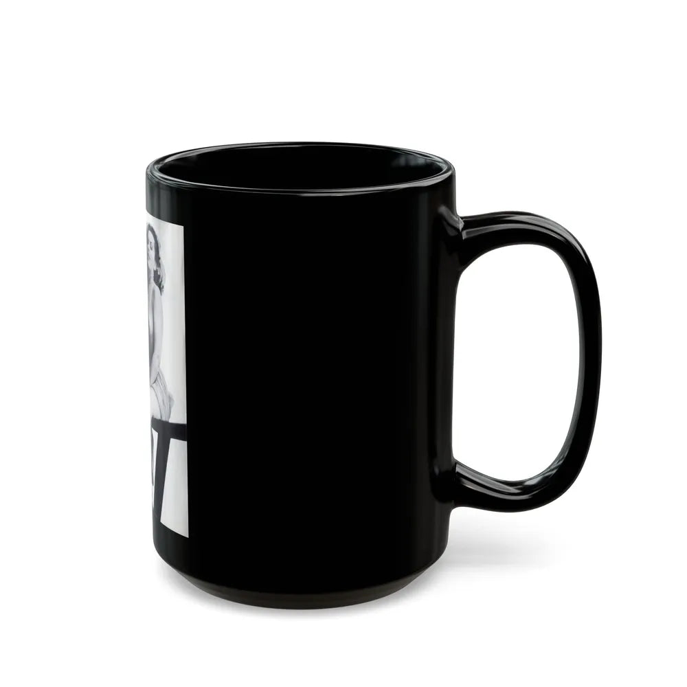 Dawn Richard #44 - Adam Mag. '58 - Inside Cover 1 (Vintage Female Icon) Black Coffee Mug-Go Mug Yourself