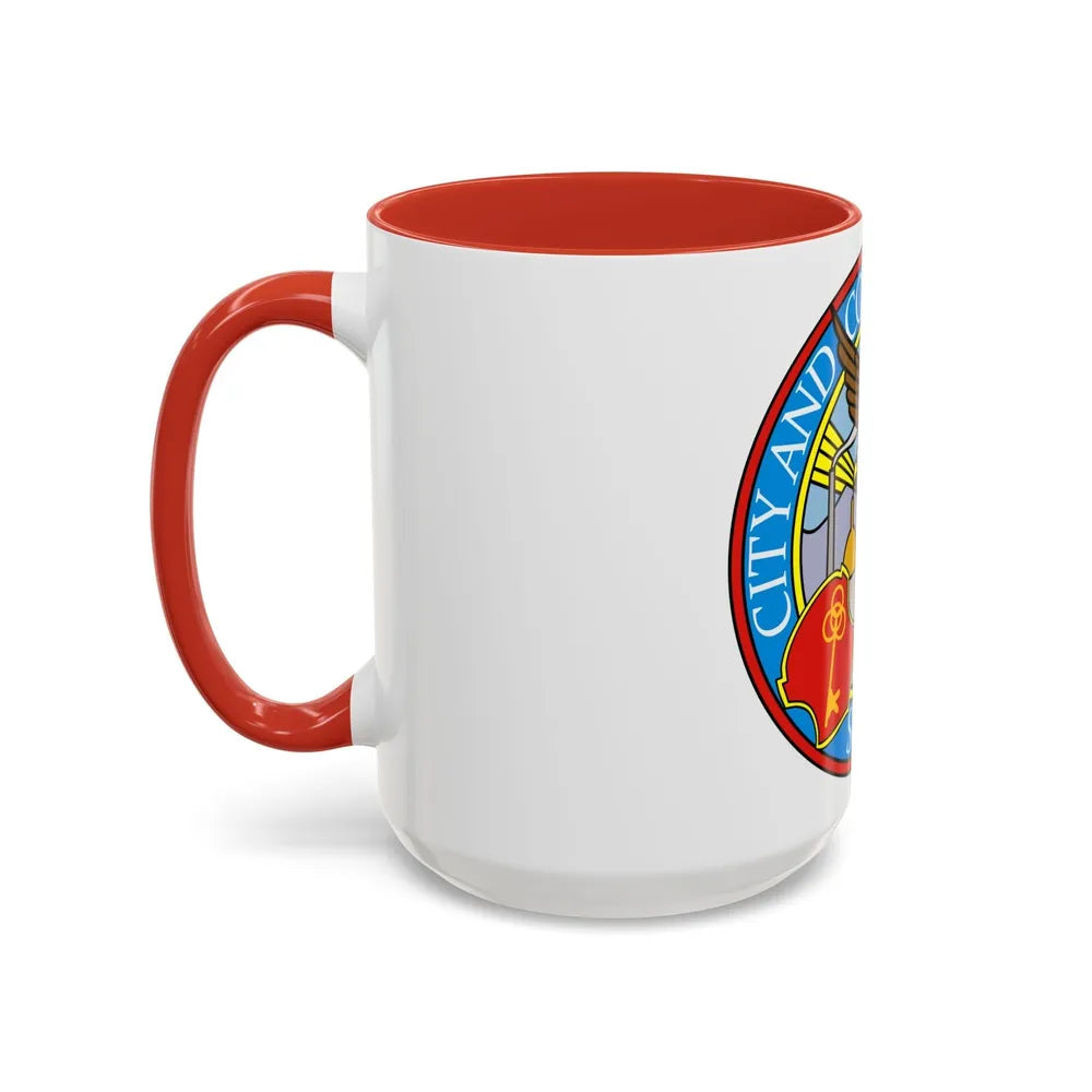 Seal of Denver - Accent Coffee Mug-Go Mug Yourself