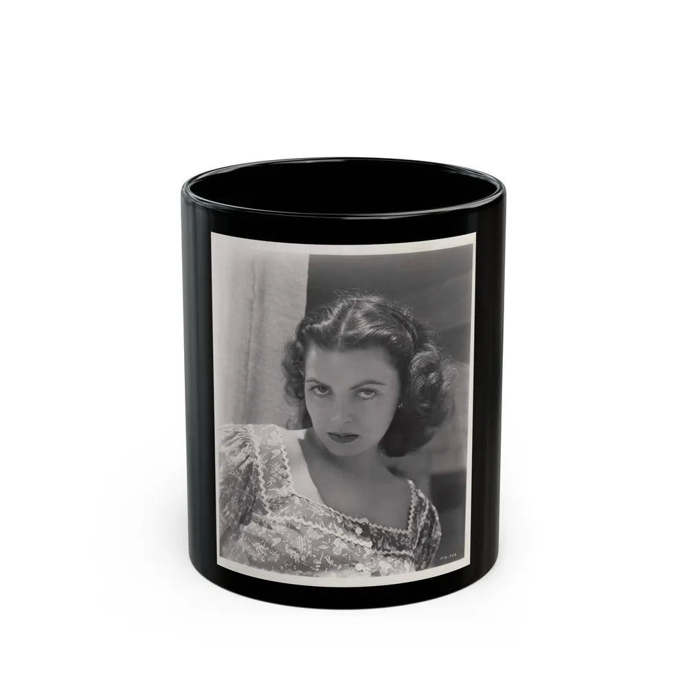 Faith Domergue #100 (Vintage Female Icon) Black Coffee Mug-11oz-Go Mug Yourself