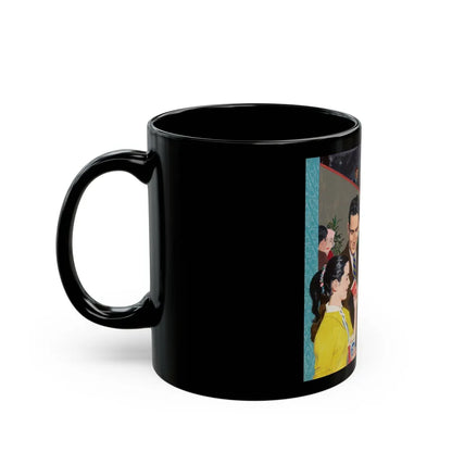 During the Intermission...the Pause that Refreshes, Coca-Cola ad illustration, c. 1960 - Black Coffee Mug-Go Mug Yourself