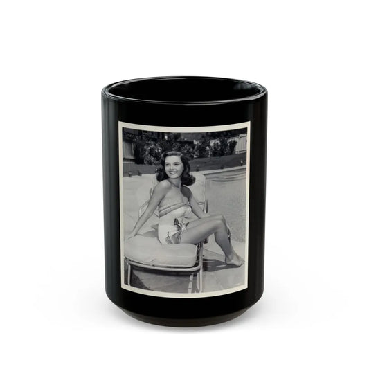 Elaine Stewart #73 (Vintage Female Icon) Black Coffee Mug-15oz-Go Mug Yourself