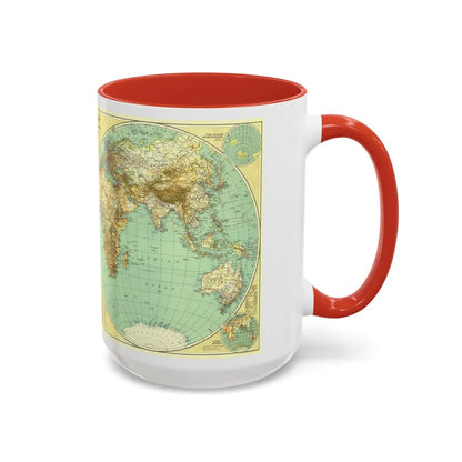 World Map (1935) (Map) Accent Coffee Mug-Go Mug Yourself