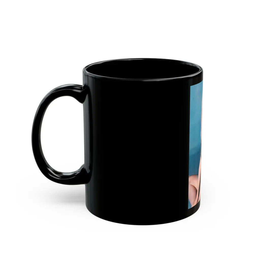 Veronica Carlson #122 (Vintage Female Icon) Black Coffee Mug-Go Mug Yourself