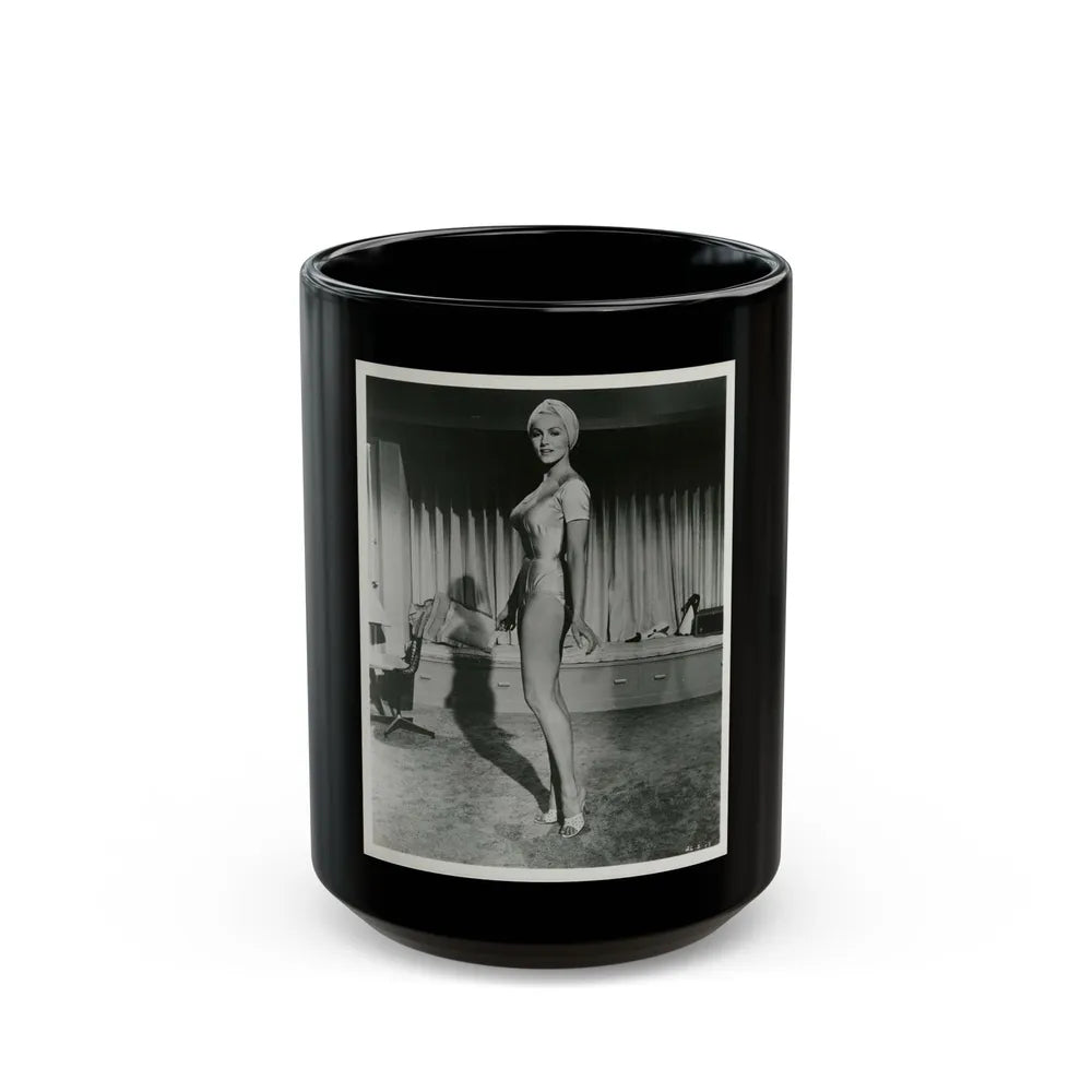 Julie Newmar #505 (Vintage Female Icon) Black Coffee Mug-15oz-Go Mug Yourself