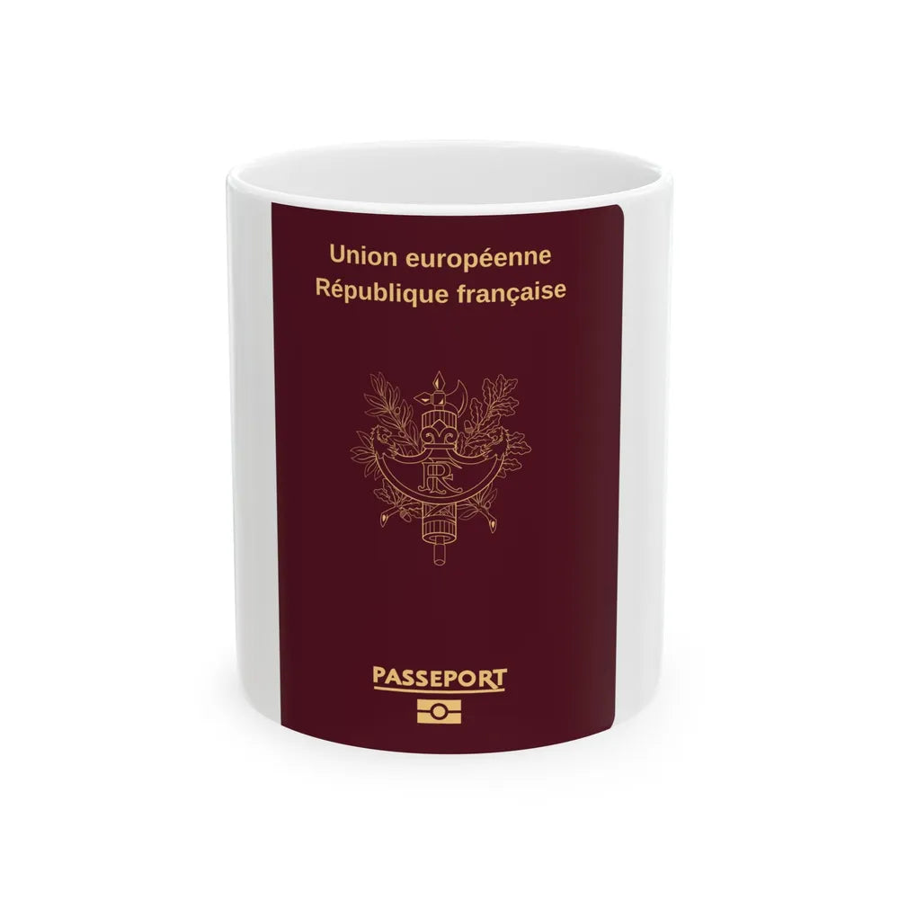 French Passport - White Coffee Mug-11oz-Go Mug Yourself