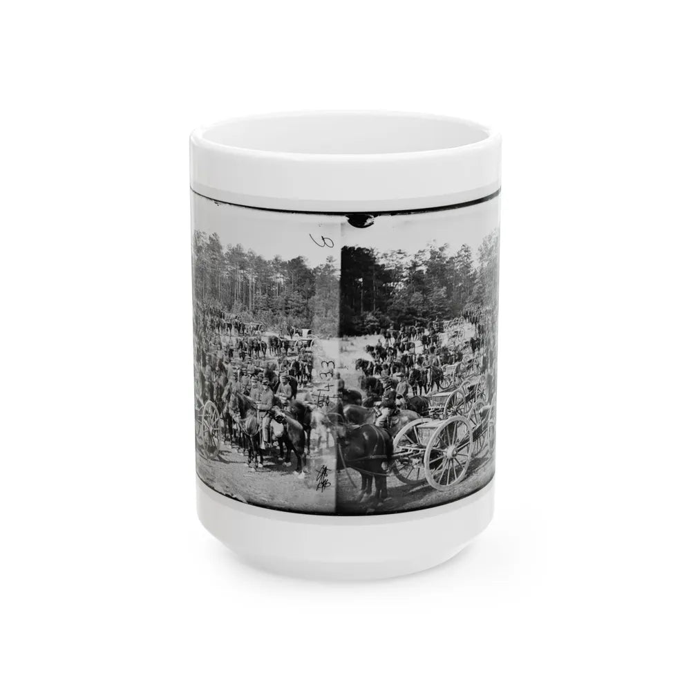 Fair Oaks, Va., Vicinity. Battery M., 2d U.S. Artillery, Commanded By Capt. Henry Benson (U.S. Civil War) White Coffee Mug-15oz-Go Mug Yourself