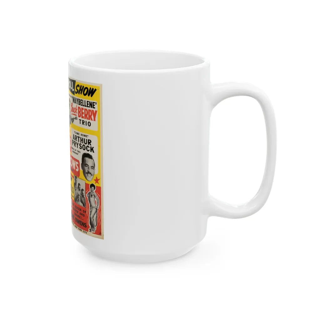 Chuck Berry (Music Poster) White Coffee Mug-Go Mug Yourself