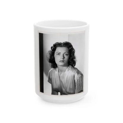 Faith Domergue #200 (Vintage Female Icon) White Coffee Mug-15oz-Go Mug Yourself