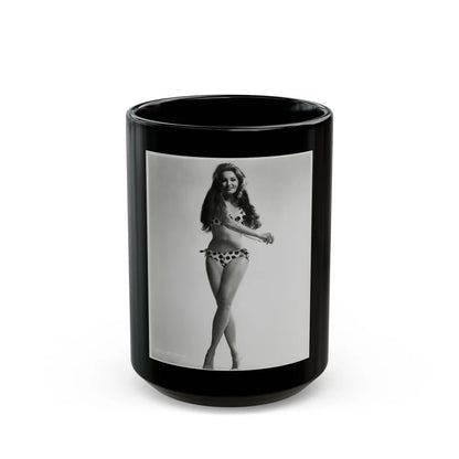 Julie Newmar #22 (Vintage Female Icon) Black Coffee Mug-15oz-Go Mug Yourself