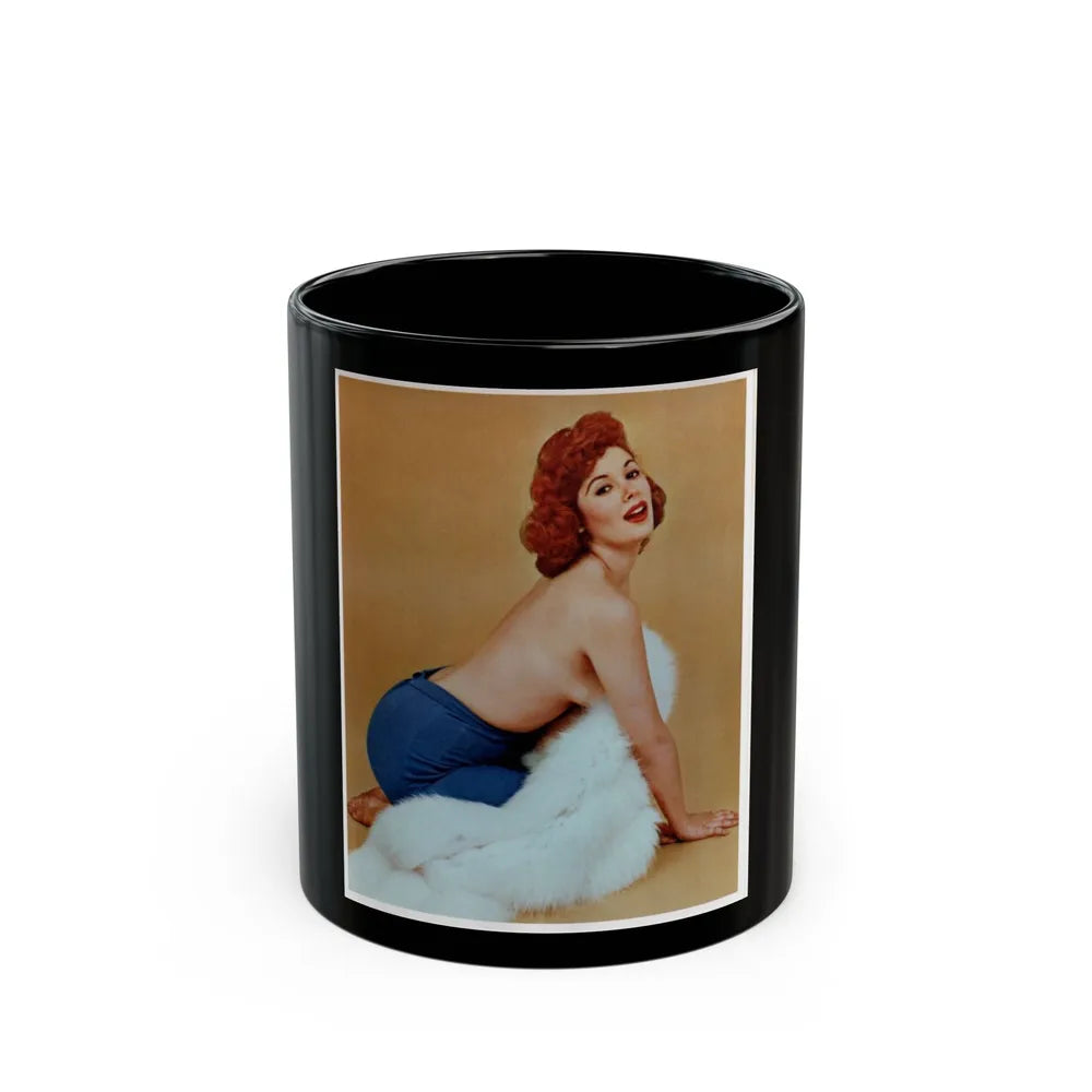 Jill St. John #130 (Vintage Female Icon) Black Coffee Mug-11oz-Go Mug Yourself