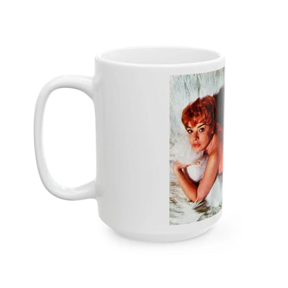 Janet Munro #24 (Vintage Female Icon) White Coffee Mug-Go Mug Yourself