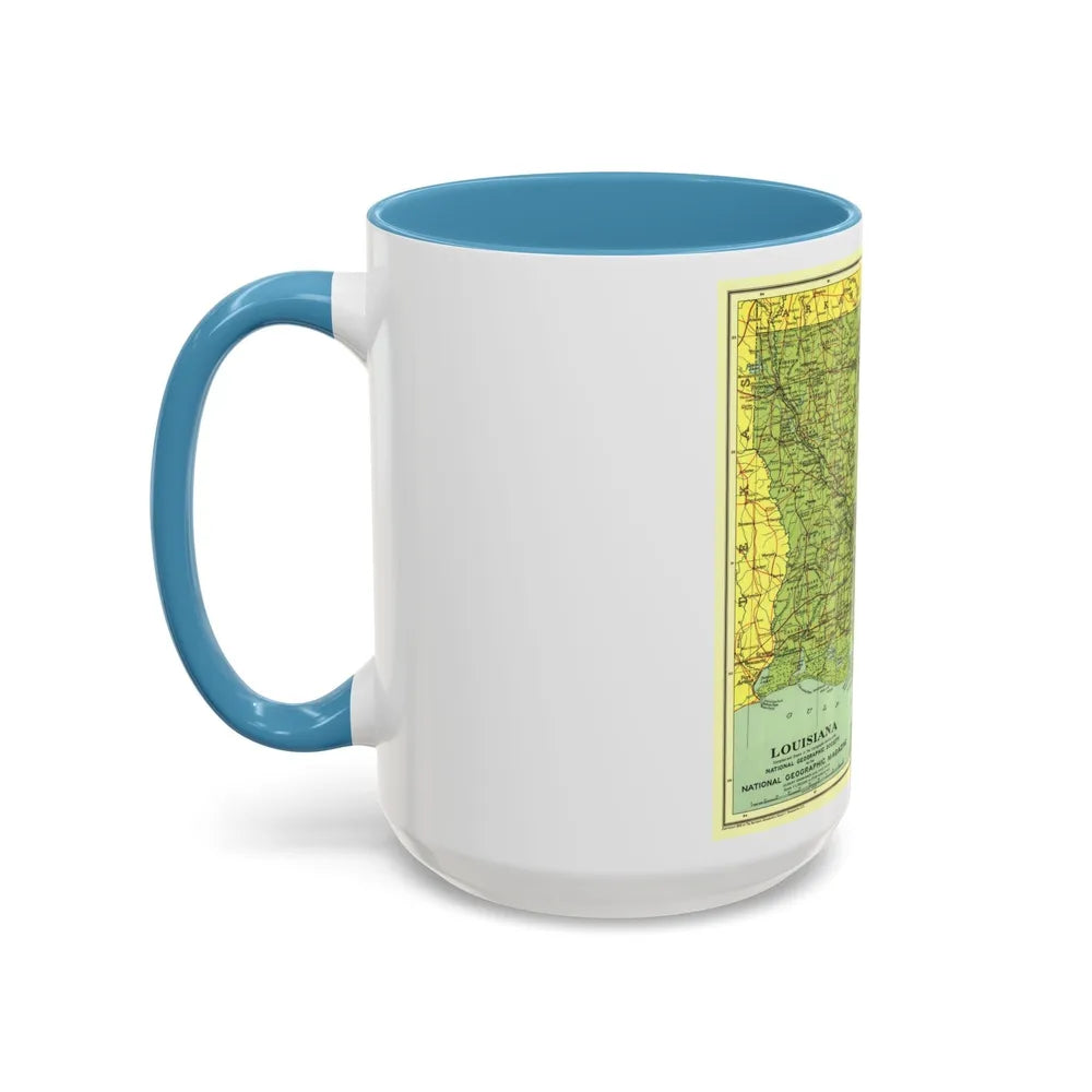 USA - Louisiana (1930) (Map) Accent Coffee Mug-Go Mug Yourself