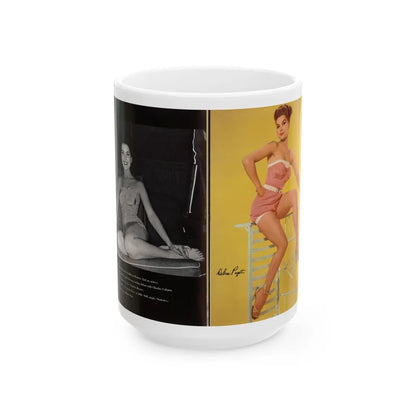 Debra Paget #597 - Modern Screen Pin-Ups Magazine Issue #1 (Vintage Female Icon) White Coffee Mug-15oz-Go Mug Yourself