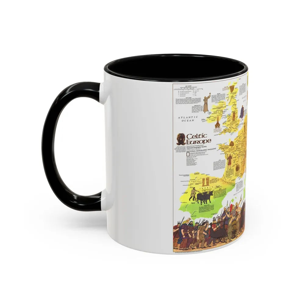 Europe - Celtic (1977) (Map) Accent Coffee Mug-Go Mug Yourself