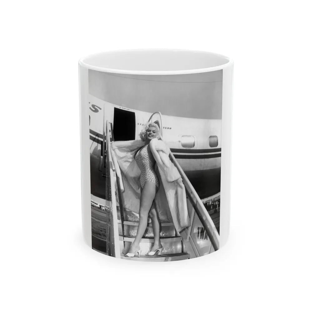 Jayne Mansfield #205 (Vintage Female Icon) White Coffee Mug-11oz-Go Mug Yourself