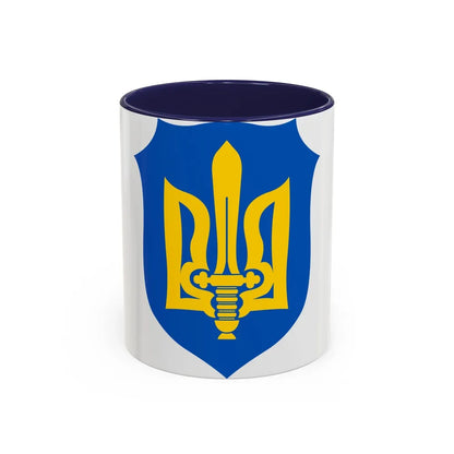 Organization of Ukrainian Nationalists - Accent Coffee Mug-11oz-Navy-Go Mug Yourself