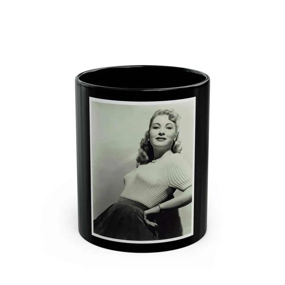 Lori Nelson #207 - B&W Glamour Dress Photo (Vintage Female Icon) Black Coffee Mug-11oz-Go Mug Yourself