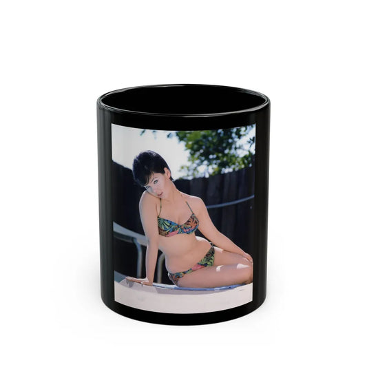 Yvonne Craig #136 - 8x10 Color 2-Piece Hawaiian Bikini Pin-Up Photo from 60's1 (Vintage Female Icon) Black Coffee Mug-11oz-Go Mug Yourself