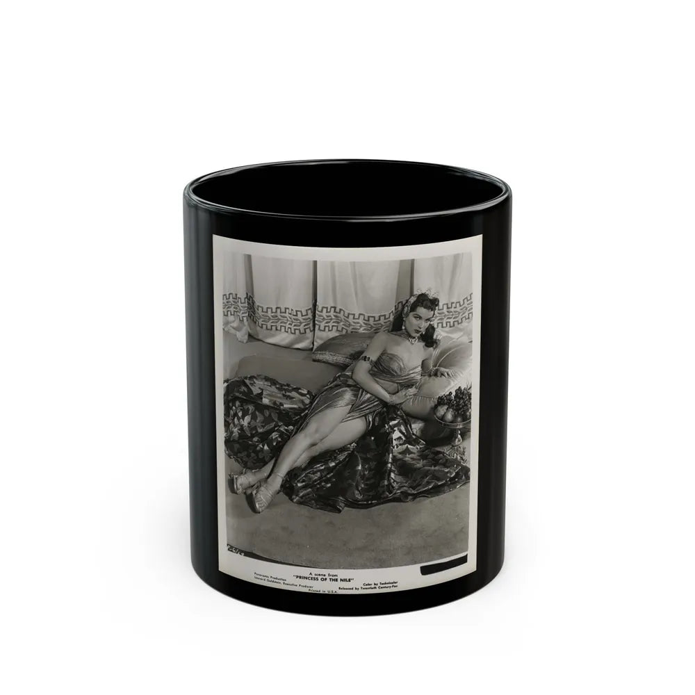 Debra Paget #53 1 (Vintage Female Icon) Black Coffee Mug-11oz-Go Mug Yourself