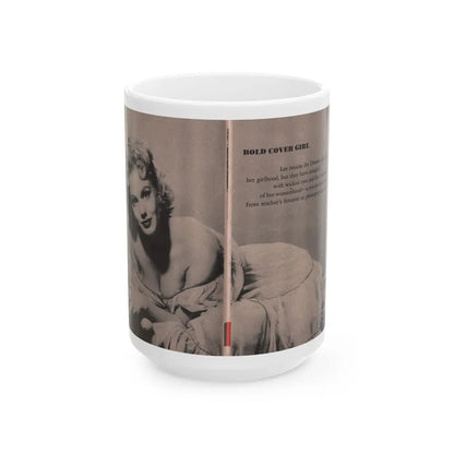 Lee Wilson #03 - Pages 3 & 4 of 4 Featuring, Lee+1 B&W Centerfold Photo & Article Cont. from Bold Pocket Mag. January '56 (Vintage Female Icon) White Coffee Mug-15oz-Go Mug Yourself